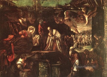  Magi Painting - Adoration of the Magi Italian Renaissance Tintoretto